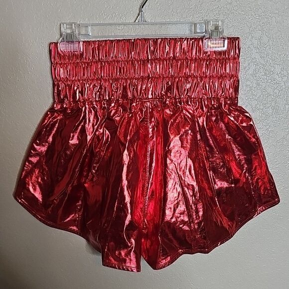 NWT Game Day Shiny Red Skort Shorts Arkansas Ole Miss Oklahoma Nebraska Georgia - Picture 4 of 8